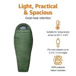 20°F Cold Weather Mummy Sleeping Bag - Olive Green