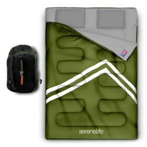 SereneLife Double Sleeping Bag with Pillows