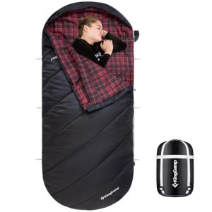 KingCamp XL Camping Sleeping Bag with Hood
