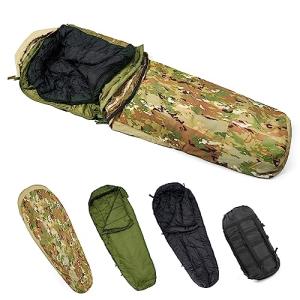 Military Modular Sleeping Bag System with Bivy Cover