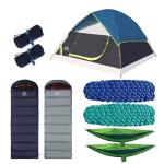 9-Piece Camping Set with Tent, Sleeping Gear, Hammocks
