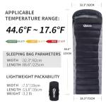 QEZER Ultralight 600 Fill Power Sleeping Bag