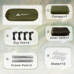 Forceatt 2-Person Waterproof Camping Tent, Easy Setup