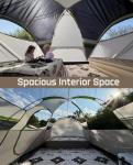 Spacious 8-Person Waterproof Camping Tent with 3 Rooms
