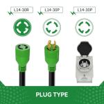 30FT 30 Amp Generator Cord and Inlet Box Combo