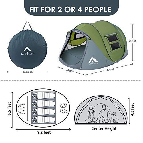4-Person Waterproof Military Pop Up Tent