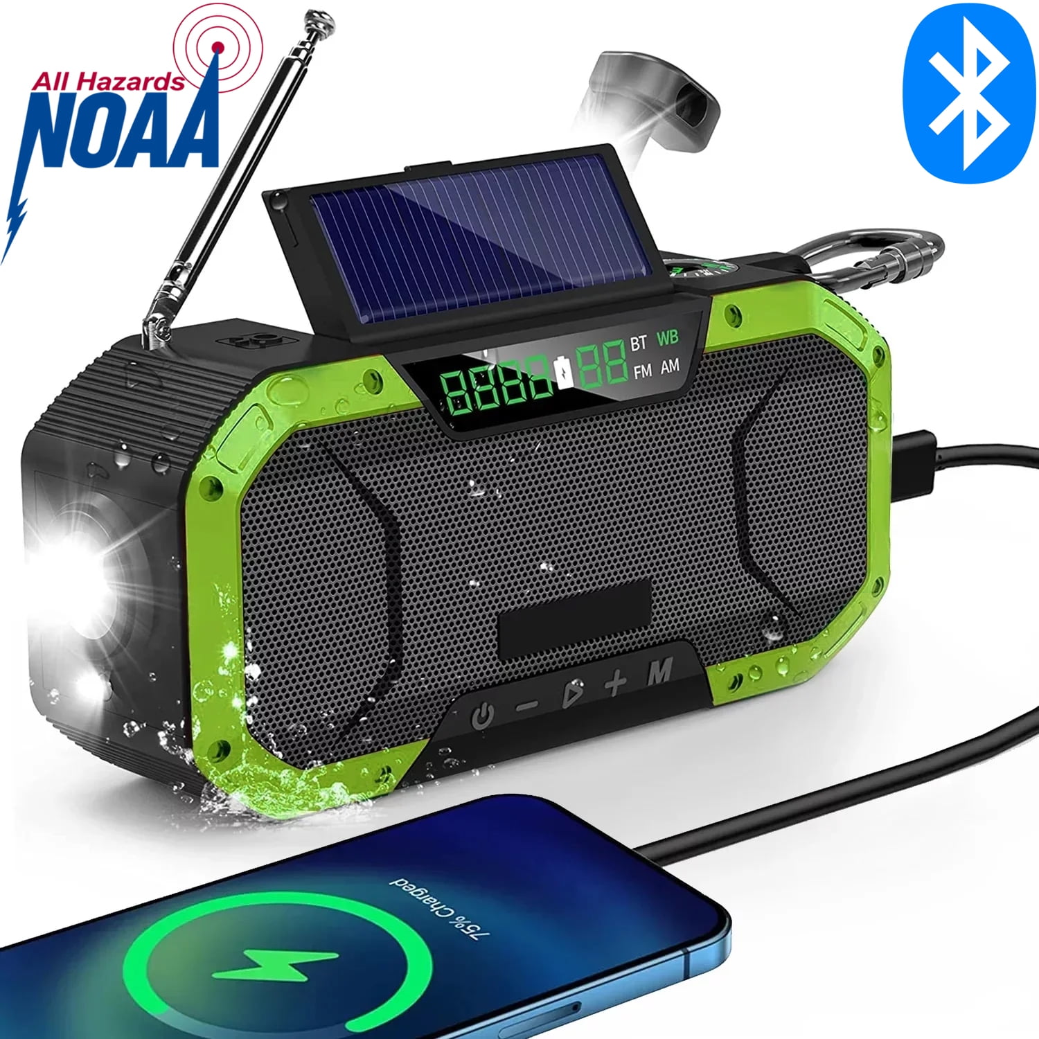 5000mAh Solar Hand Crank Emergency Radio