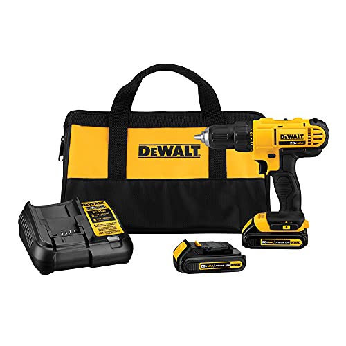 DEWALT 20V Compact Cordless Drill, 1/2-Inch (Yellow)