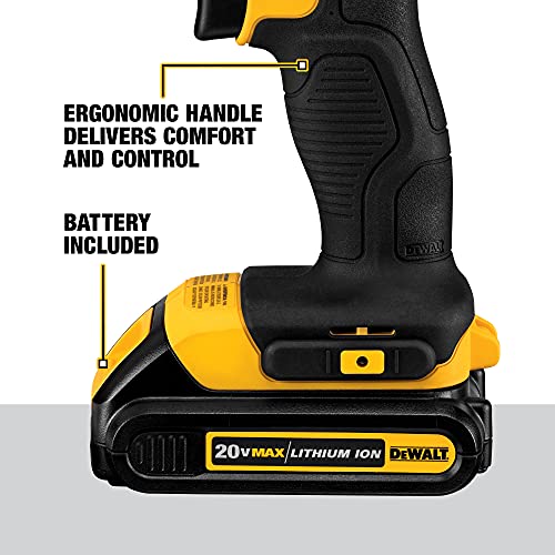 DEWALT 20V Compact Cordless Drill, 1/2-Inch (Yellow)