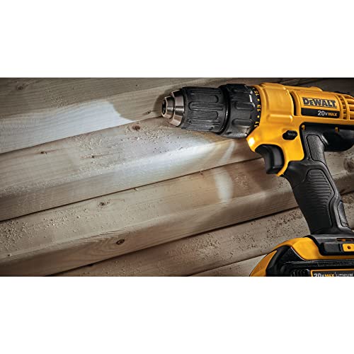 DEWALT 20V Compact Cordless Drill, 1/2-Inch (Yellow)