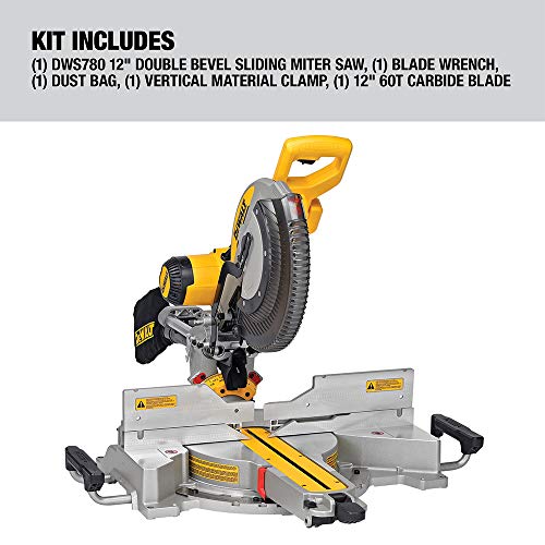 DEWALT DWS780 12" Miter Saw, Double Bevel