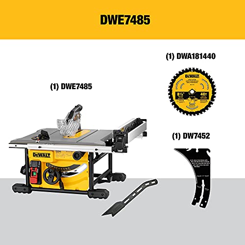 DEWALT DWE7485 8-1/4" Jobsite Table Saw