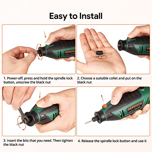 6-Speed Rotary Tool Kit, 128Pcs