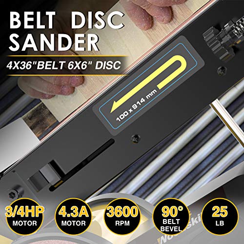 4.3A 3/4HP Sander w/Steel Table