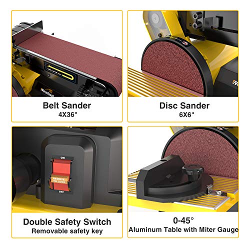 4.3A 3/4HP Sander w/Steel Table