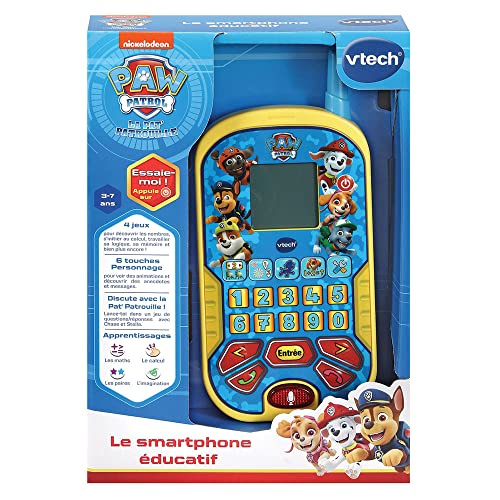 VTech 529505 Pat Patrouille Educational Smartphone, Blue, Enfant
