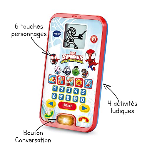 VTech 554405 Spidey Educational Smartphone, Multicolored, Enfant