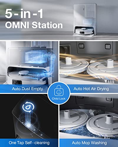 ECOVACS DEEBOT X1 e OMNI Robot Vacuum: 3D Maps, Live Monitoring & Voice Interaction
