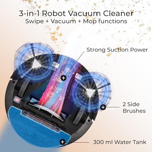Venga! Robot Vacuum Cleaner with Mop, 6 Cleaning Modes