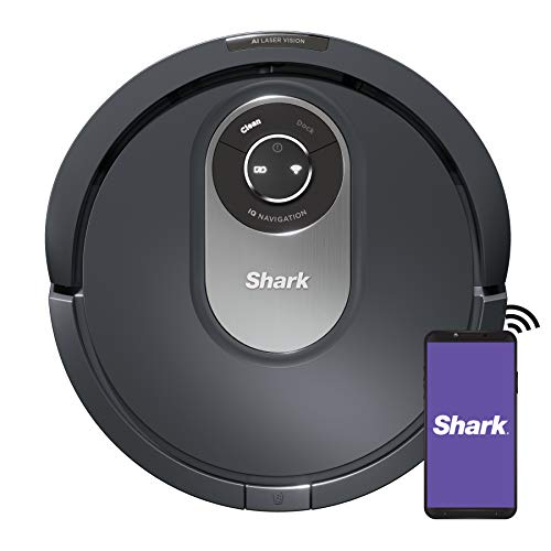 Shark AI Robot Vacuum, Smart Mapping, Pet Hair, Black/Silver
