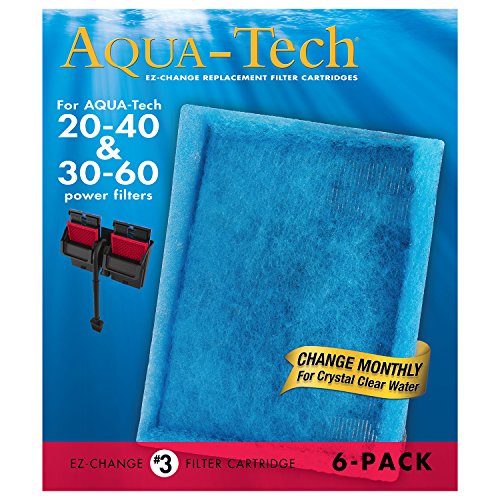 Aqua-Tech EZ-Change Replacement #3 Aquarium Filter Cartridge, 6 Pack
