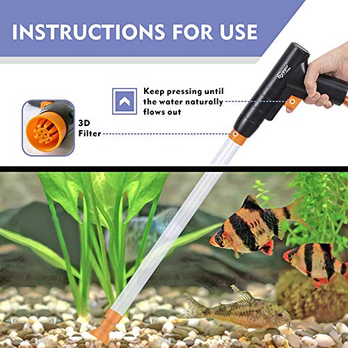 Aquarium Gravel Cleaner with Air-Pressing Button
