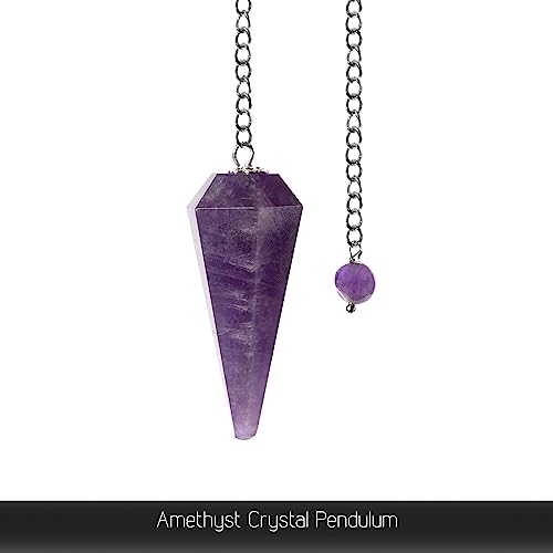 Amethyst & Rose Quartz Pendulum Set for Tarot