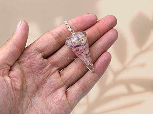 Orgone Crystal Pendulum Trio for Divination and Dowsing