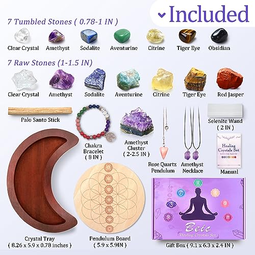 Tarot Healing Crystals Set with Chakra Balancing