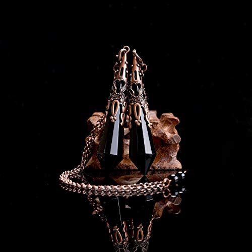 Black Obsidian Crystal Pendulum for Tarot Card Divination