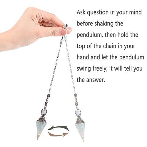 Aquamarine Crystal Pendulums for Dowsing and Divination