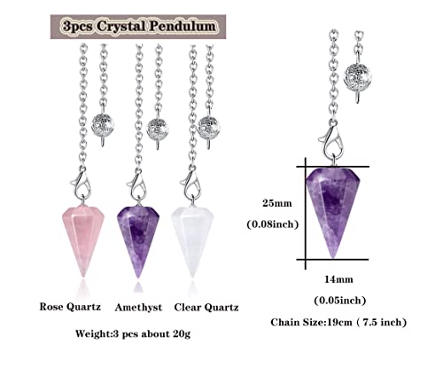 Crystal Pendulums Set for Divination & Healing