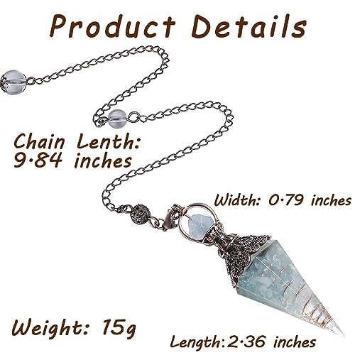 Aquamarine Crystal Pendulums for Dowsing and Divination