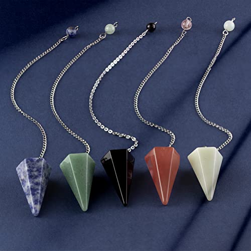 3pcs Mix Gemstone Pendulum for Spiritual Divination