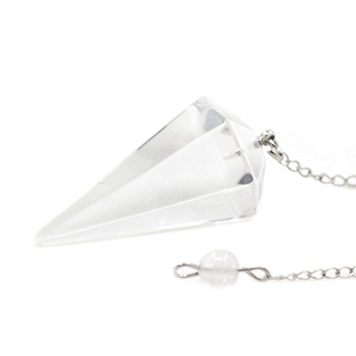 Justinstones Clear Quartz Chakra Pendant with Hexagonal Point