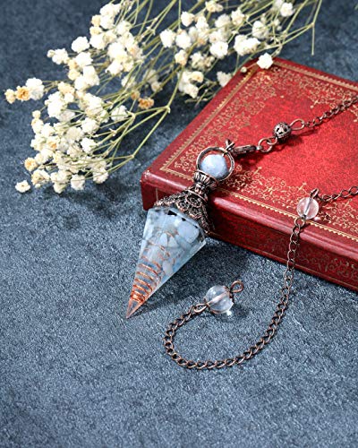 Aquamarine Crystal Healing Dowsing Pendulum