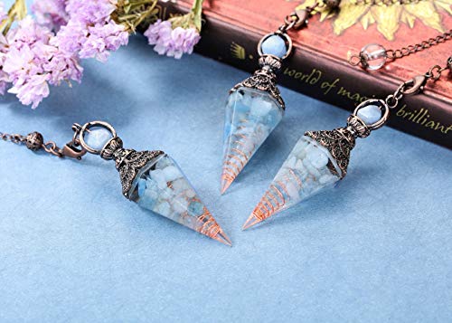 Aquamarine Crystal Healing Dowsing Pendulum