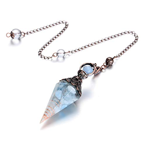Aquamarine Crystal Healing Dowsing Pendulum