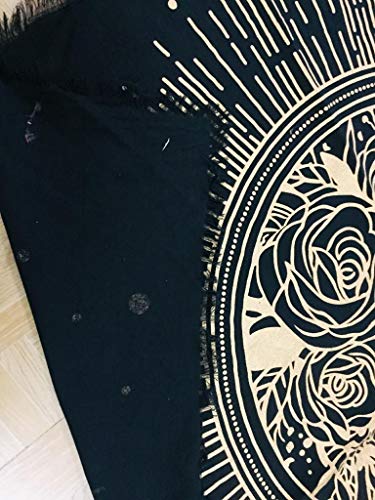Golden Sun Moon Star Altar Cloth for Tarot