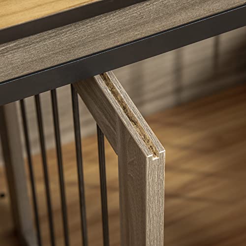 PawHut Large Dog Crate Furniture with Sliding Doors