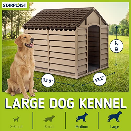 Starplast Weather & Water Resistant Dog House Kennel