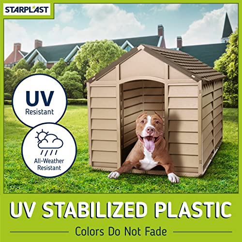Mocha/Brown Large Dog House/Kennel by Starplast