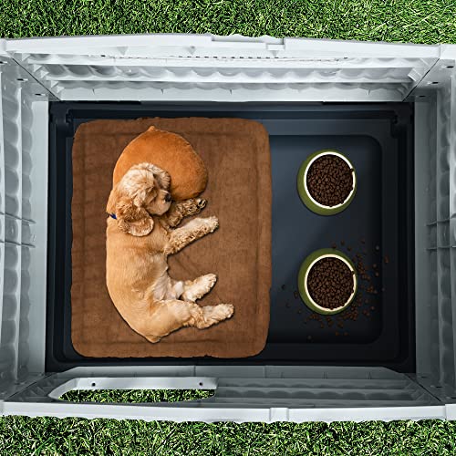 YITAHOME Large Plastic Dog House, Indoor Outdoor Kennel