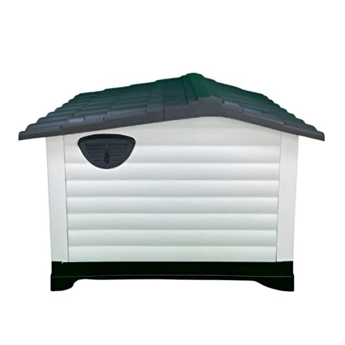 HugglePets Plastic Dog Kennel - Easy Clean Weatherproof Pet House