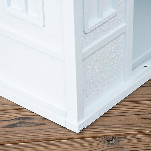 Large Waterproof Plastic Dog House for Indoor/Outdoor Use