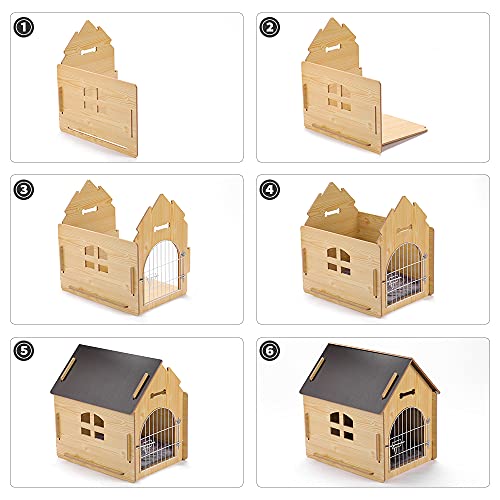 Wooden Pet House for Indoor Use, Easy Assemble