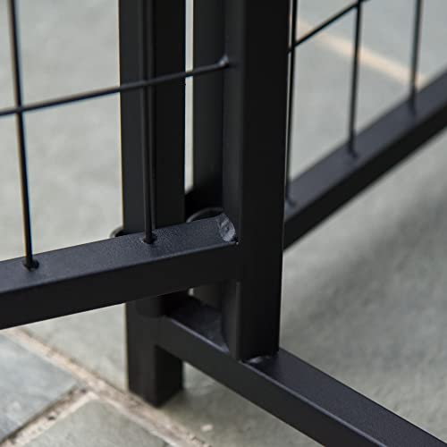 PawHut Metal Dog Kennel with UV Canopy, Small/Medium