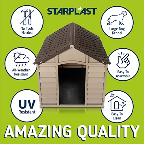 Starplast Weather & Water Resistant Dog House Kennel