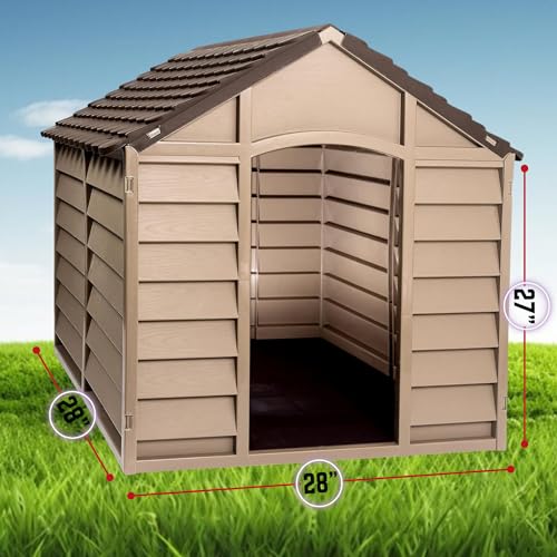 Alexander Plastic Dog Kennel - Indoor/Outdoor Shelter - Durable
