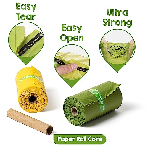 YORJA 360 Extra Strong Biodegradable Dog Poop Bags